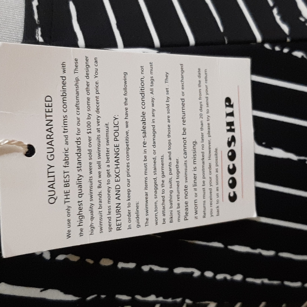 Cocoship Halter Top black & white size 6 - Picture 5 of 7